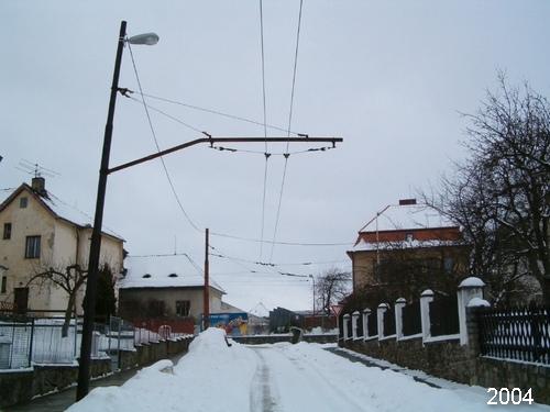 ulice U Slunce, pohled směrem na Znojemskou ulici